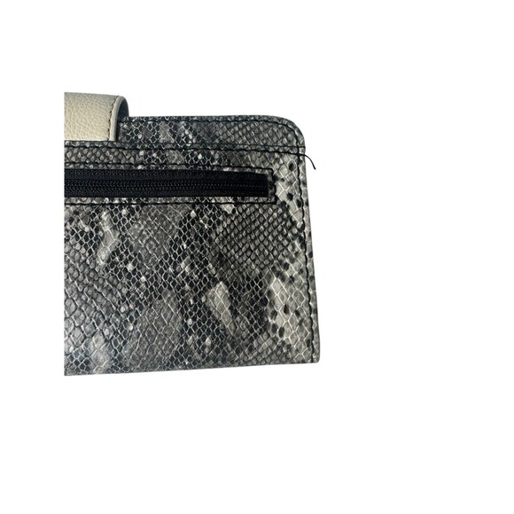 Fossil Madison Wallet Gray Leather Python Snake Clutch Organizer Fast Shipping - Picture 15 of 16